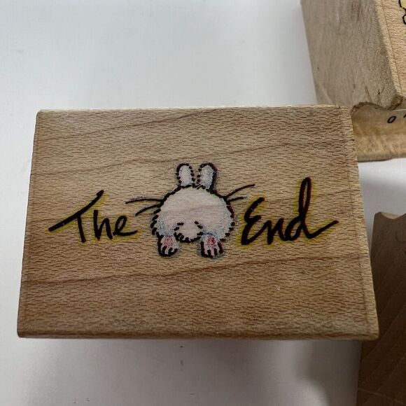 FURS CLASS POSTAGE All Night Media Vintage Rubber Stamp 362D 349D Bunny Humor - Picture 3 of 7